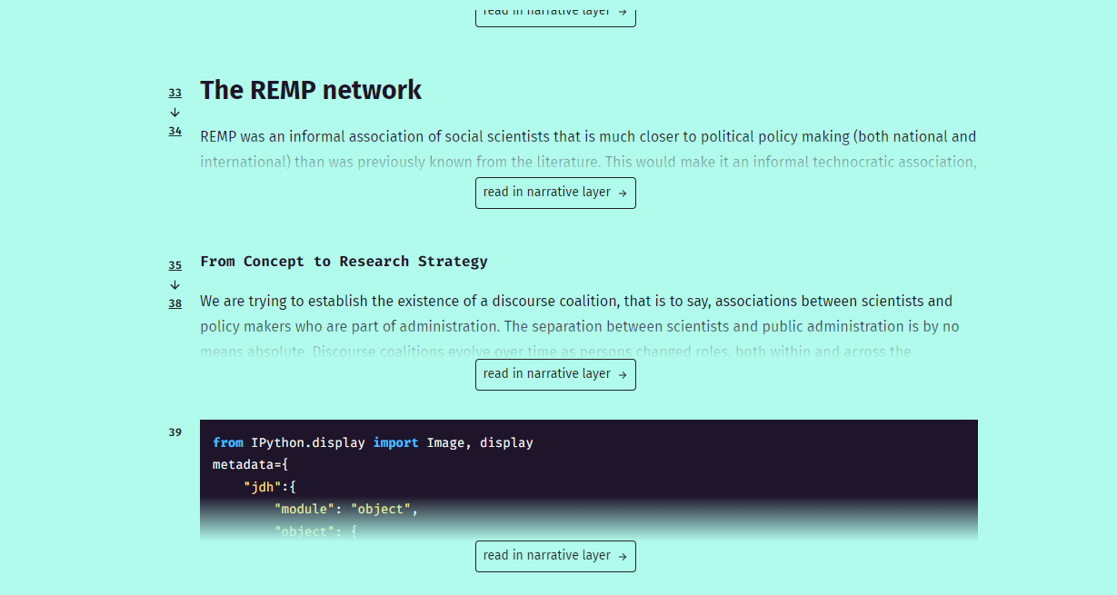 capture d'écran d'un notebook prise sur le site du Journal of Digital History