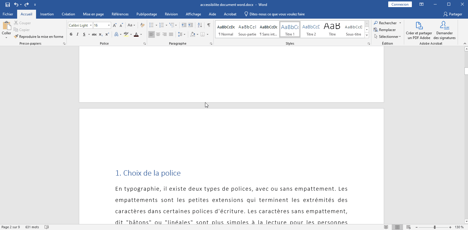 Procédure de mise en place de numéro de pages sur Word