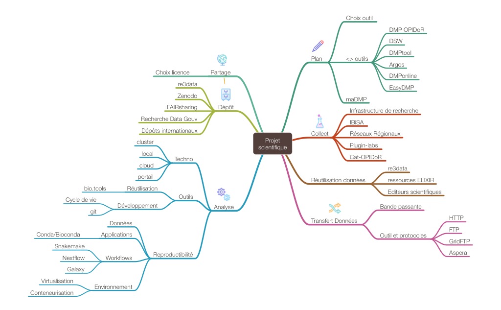 Résumé du contenu du cours sous forme de carte mentale.