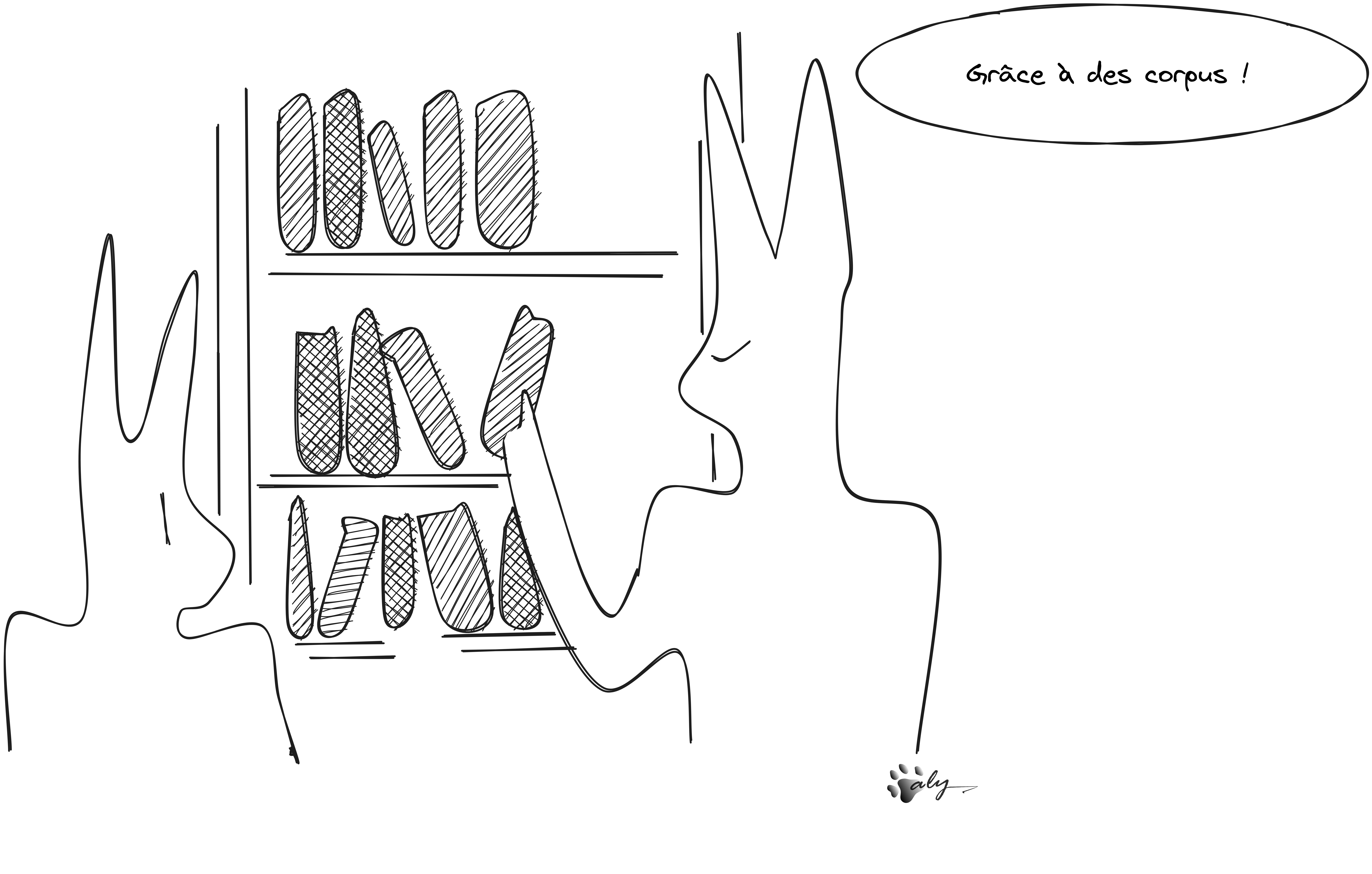 Le lapin explique que grâce à des corpus, l'application pourrait apprendre à traduire en breton.