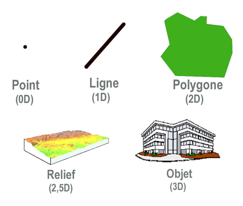Représentation de données vectorielles dans un SIG. 