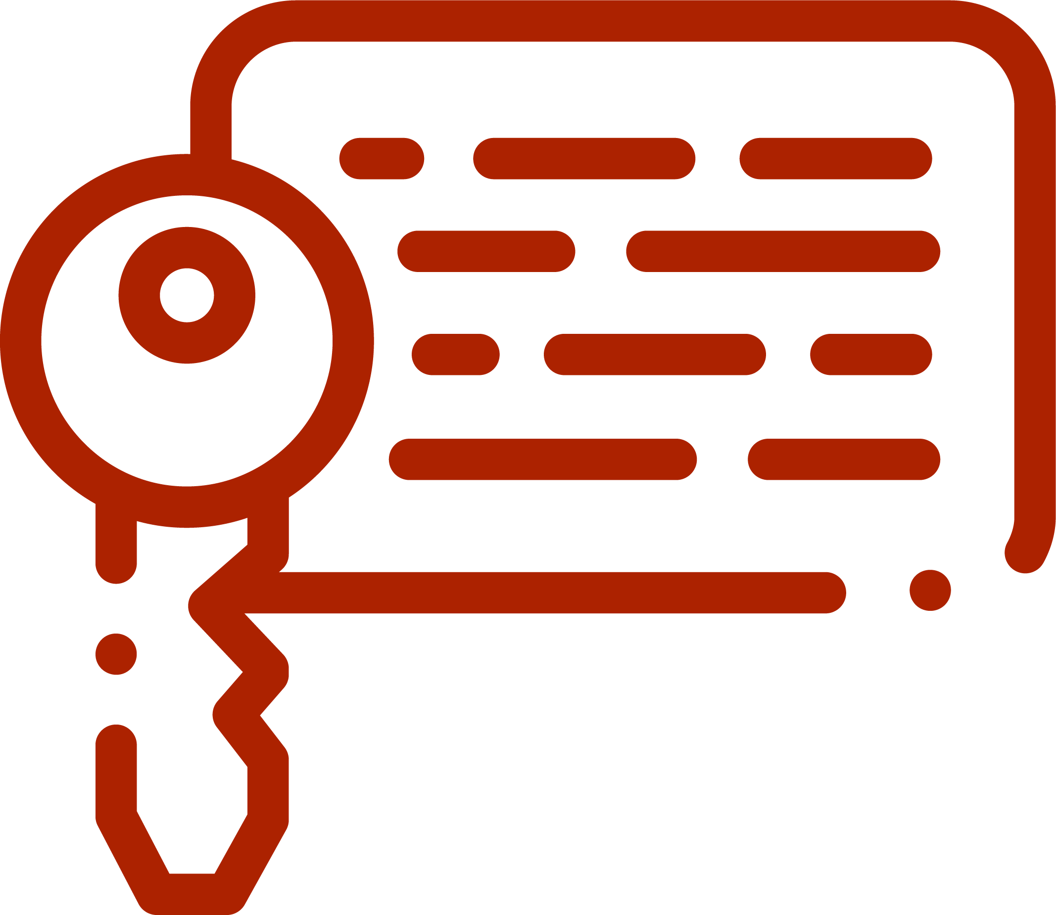 Icône résumé et mots-clés