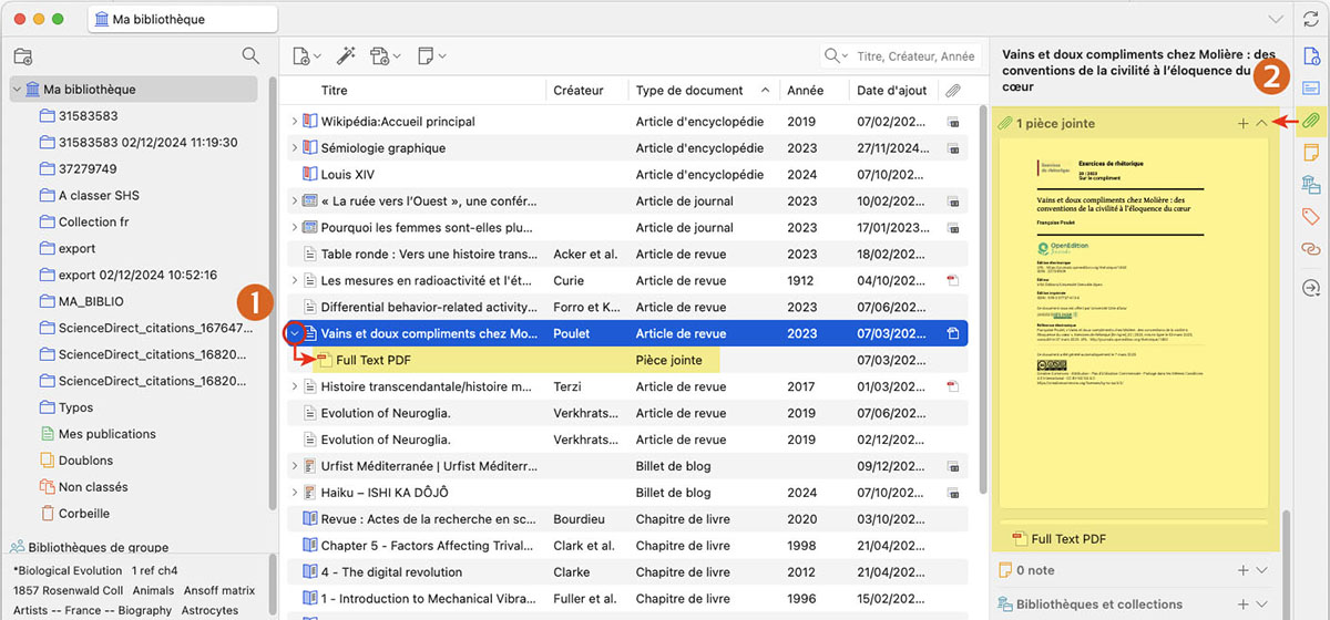 Le pdf en pièce jointe sur la référence Zotero 7.